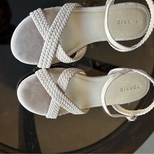 Torrid Women's Braided Cream Dress Sandals